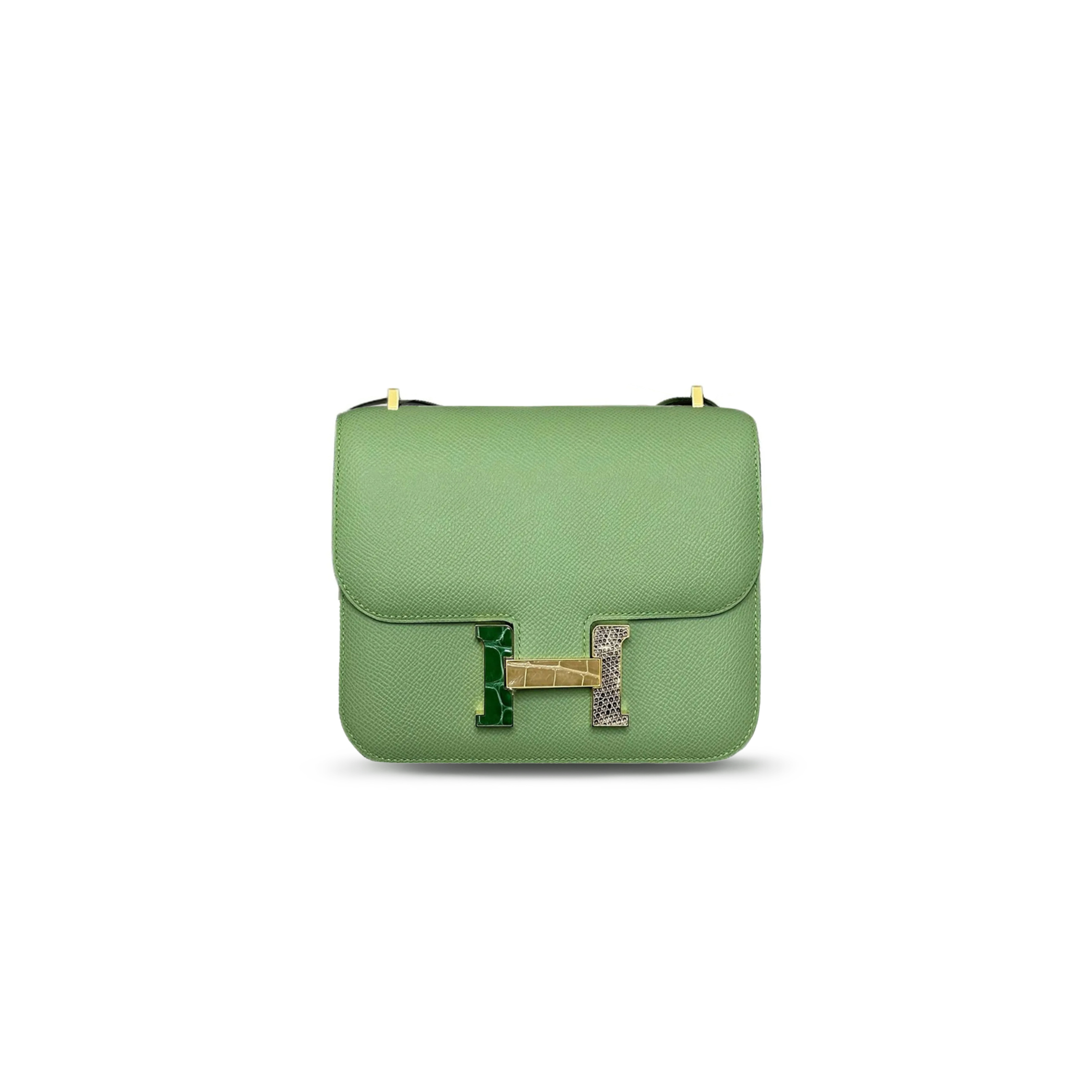 HERMES MASTER CONSTANCE 18 EPSOM 3I VERT CRIQUET H085976CCAA (19*15*4cm)